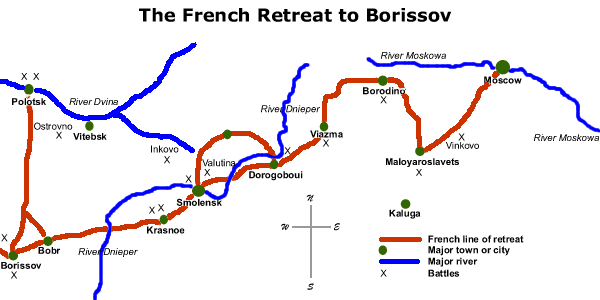 Napoleon S Retreat From Moscow Chart