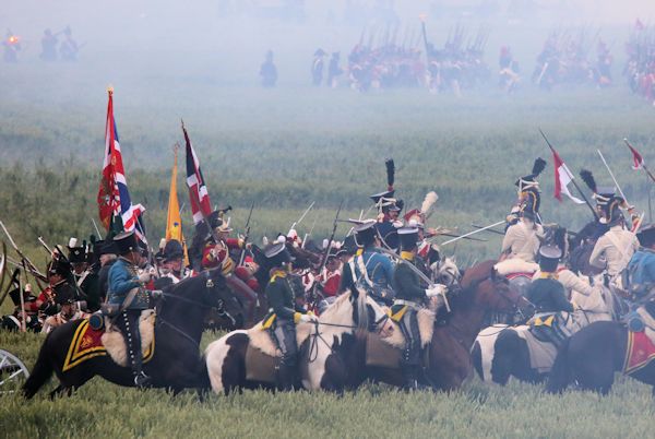 Re-enactment Battle of Waterloo 200th anniversary