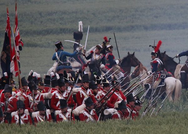 Re-enactment Battle of Waterloo 200th anniversary