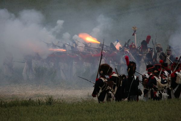 Re-enactment Battle of Waterloo 200th anniversary