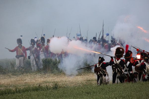 Re-enactment Battle of Waterloo 200th anniversary