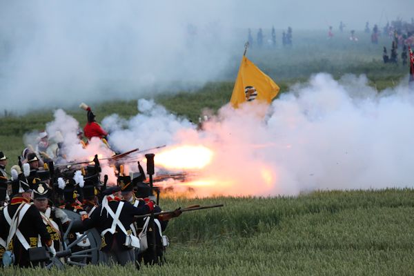 Re-enactment Battle of Waterloo 200th anniversary