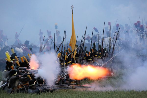 Re-enactment Battle of Waterloo 200th anniversary