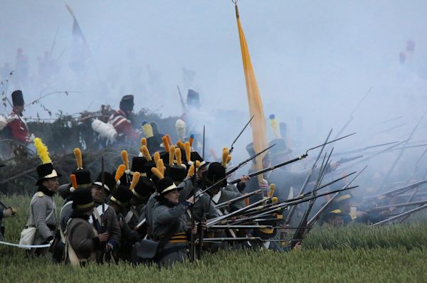 Re-enactment Battle of Waterloo 200th anniversary
