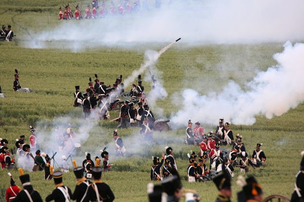 Re-enactment Battle of Waterloo 200th anniversary