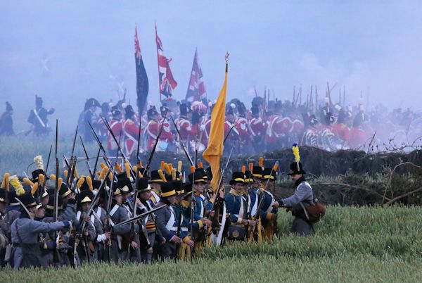 Re-enactment Battle of Waterloo 200th anniversary