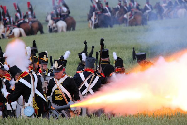 Re-enactment Battle of Waterloo 200th anniversary