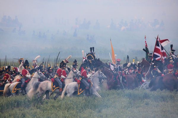 Re-enactment Battle of Waterloo 200th anniversary