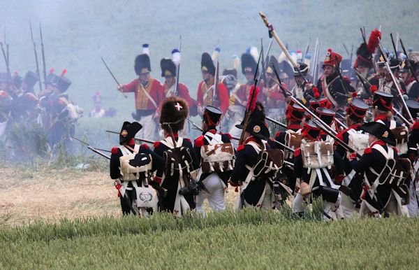 Re-enactment Battle of Waterloo 200th anniversary