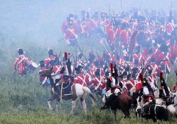 Re-enactment Battle of Waterloo 200th anniversary
