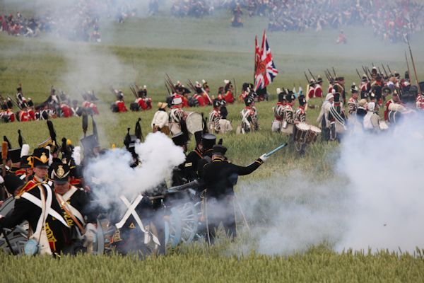 Re-enactment Battle of Waterloo 200th anniversary