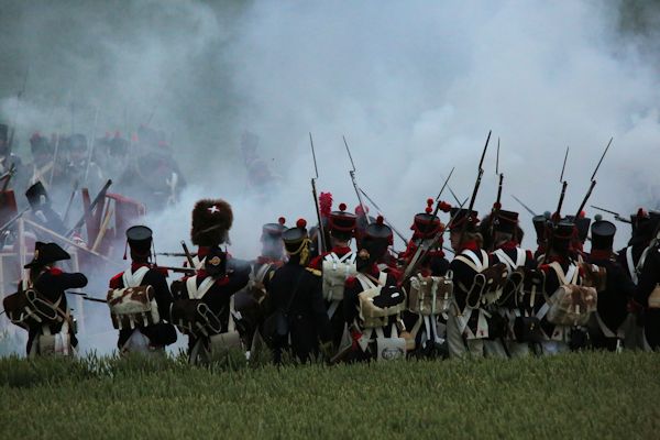 Re-enactment Battle of Waterloo 200th anniversary
