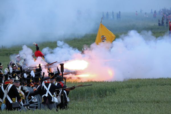 Re-enactment Battle of Waterloo 200th anniversary