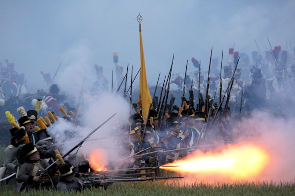 Re-enactment Battle of Waterloo 200th anniversary