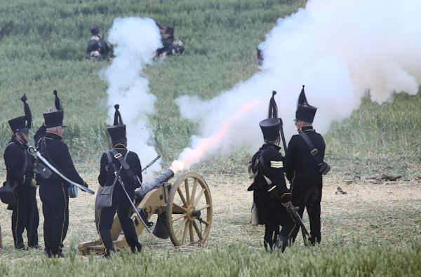 Re-enactment Battle of Waterloo 200th anniversary
