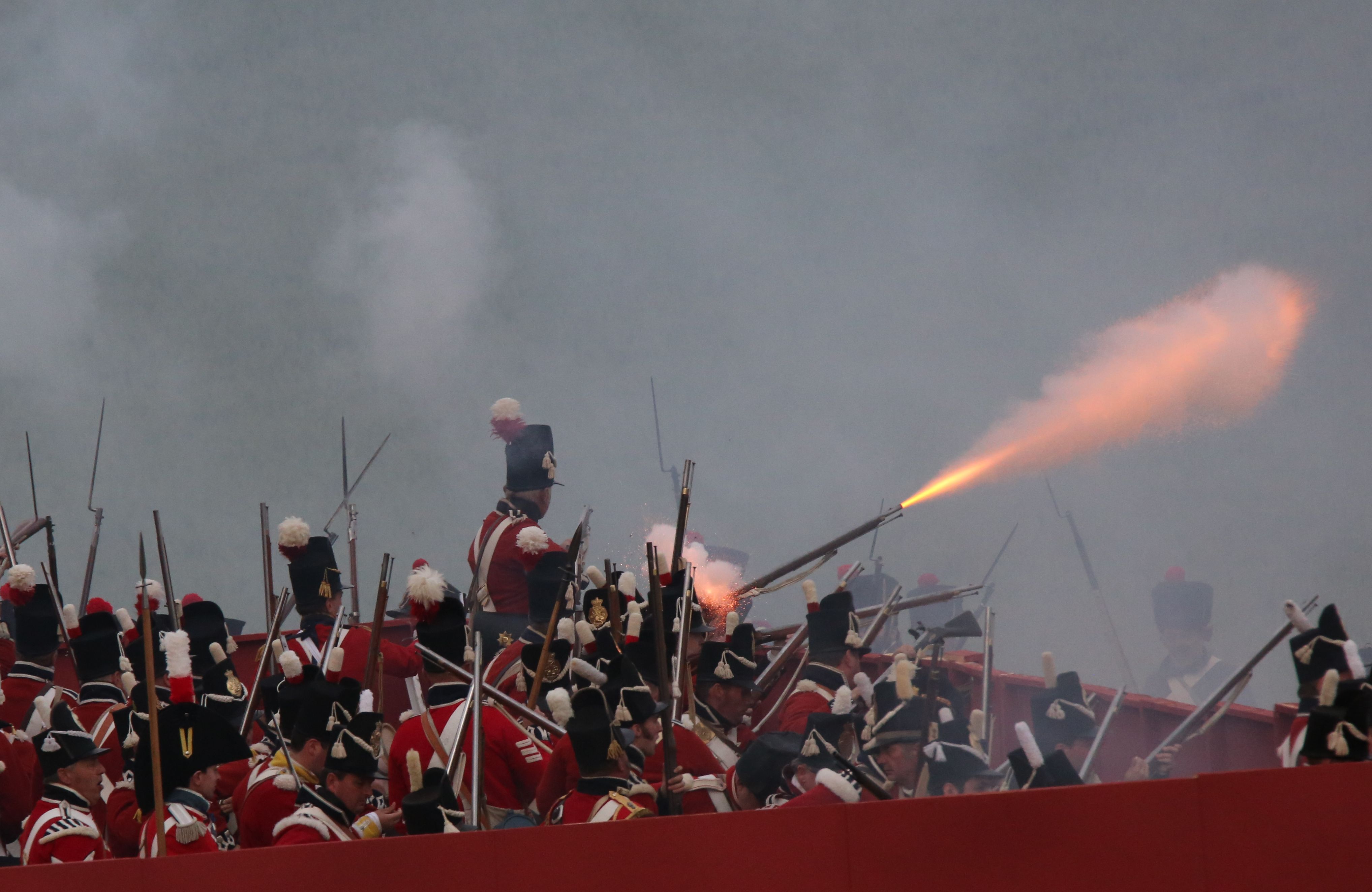 Re-enactment Battle of Waterloo 200th anniversary