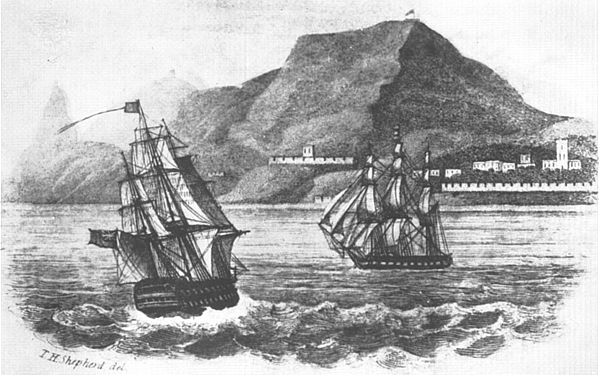 Napoleon arrives at St Helena